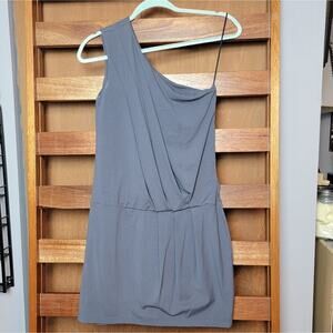 Susana Monaco Grey One Shoulder Mini Dress, Sz XS